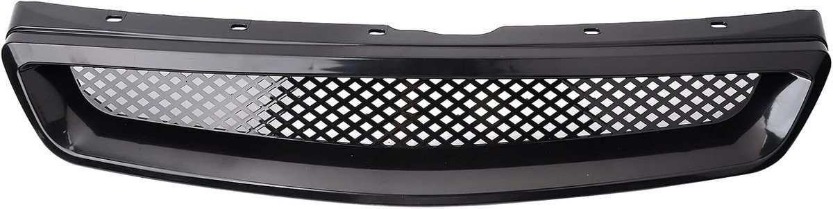 SnelShoppen - Zwarte Mesh Voorgrill voor Honda Civic 1999 - Radiator Grill Hood Front Bumper Grill Suction Net ABS Materiaal - Verbeterde Koeling en B