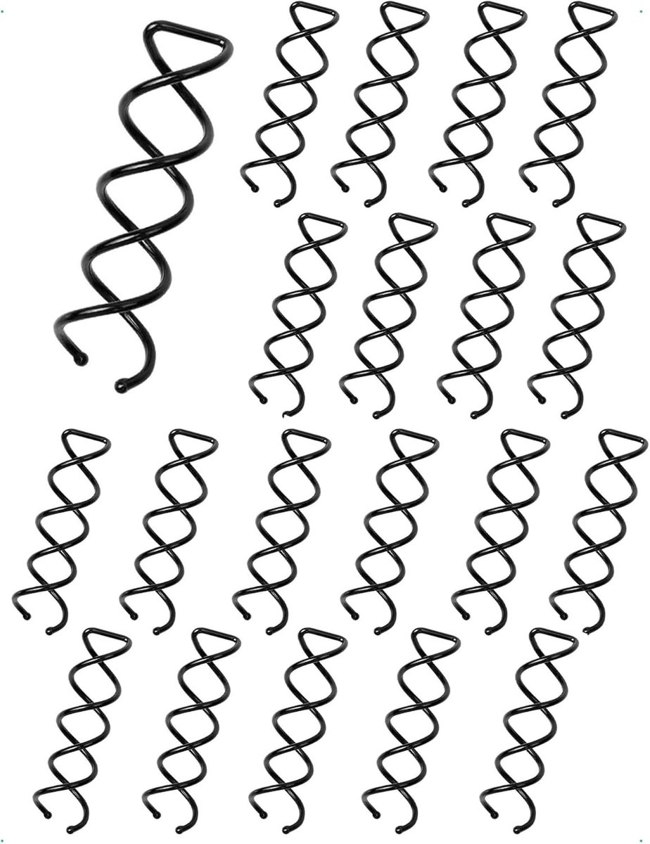 Spiraal haarspelden set van 20 - 5 cm lang - ronde metalen kop - voor stijlvol haar - ShopVlot