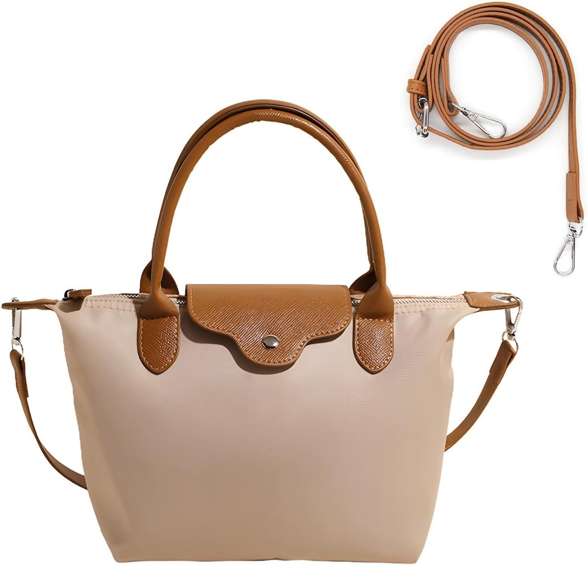 Dames Tote Bag Kleine Crossbody Schoudertas voor Vrouwen | Waterdichte Nylon Mini Hobo Handtas met Rits en Top Handle