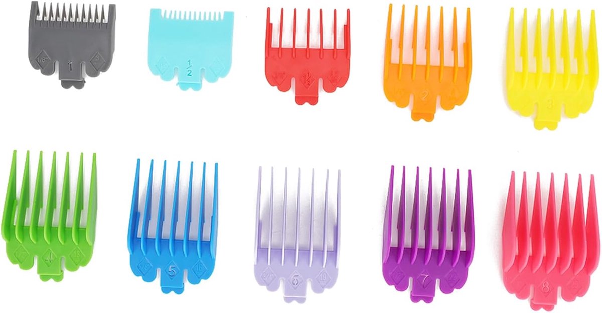 SnelShoppen - 10 delige Haar Kapperskam Set, Universele 8pcs Haarsnijgids Combs, Duurzaam en Praktisch, voor Beginnende Kappers en Thuisgebruik