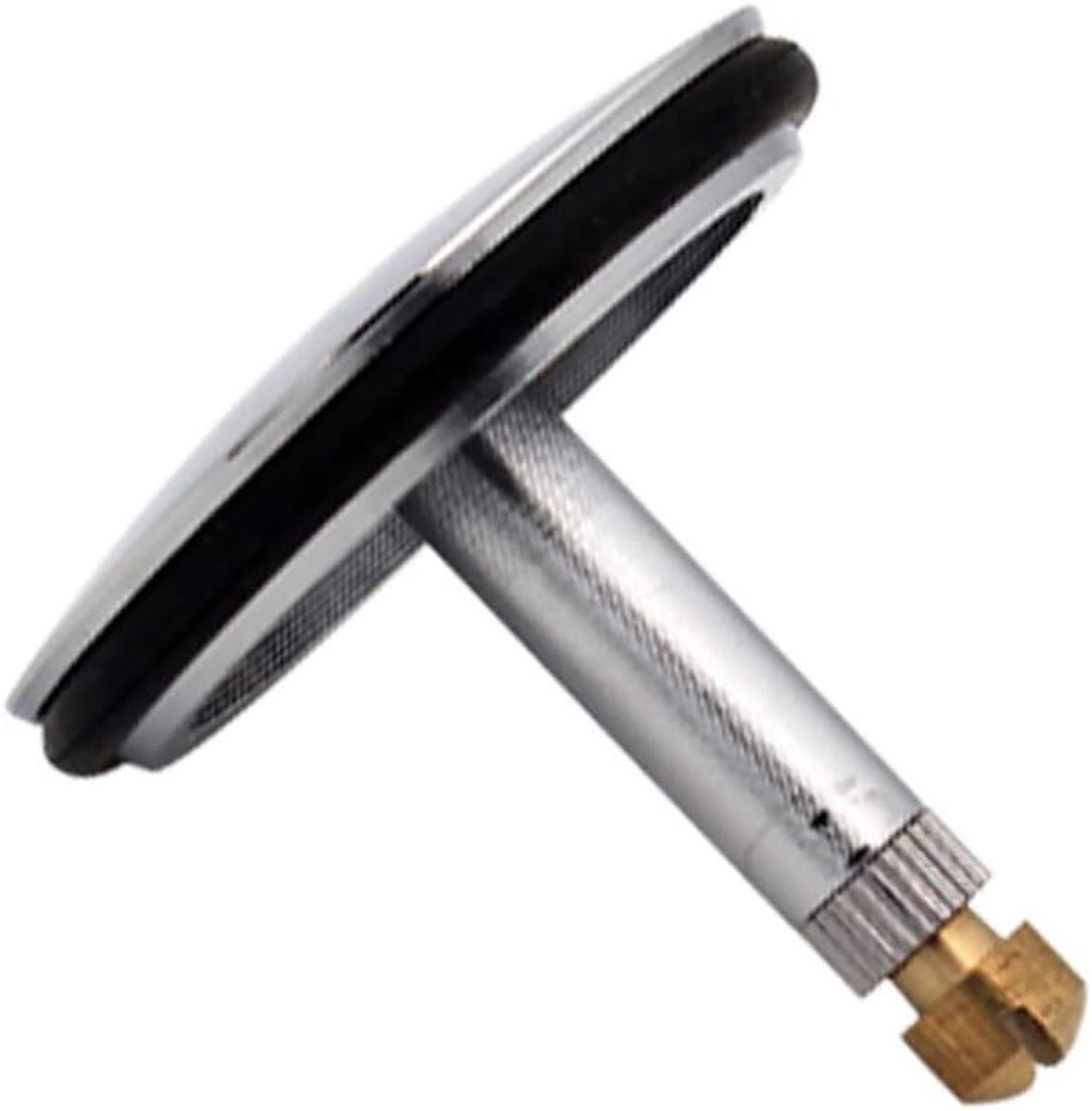 SnelShoppen - 43.5mm Bad Chock Plug Verstelbaar Pop Up Wastafel Afvoerdeel Vervanging, Afval Drukknop Volkoperen Sleufplug voor Badkuip Keuken