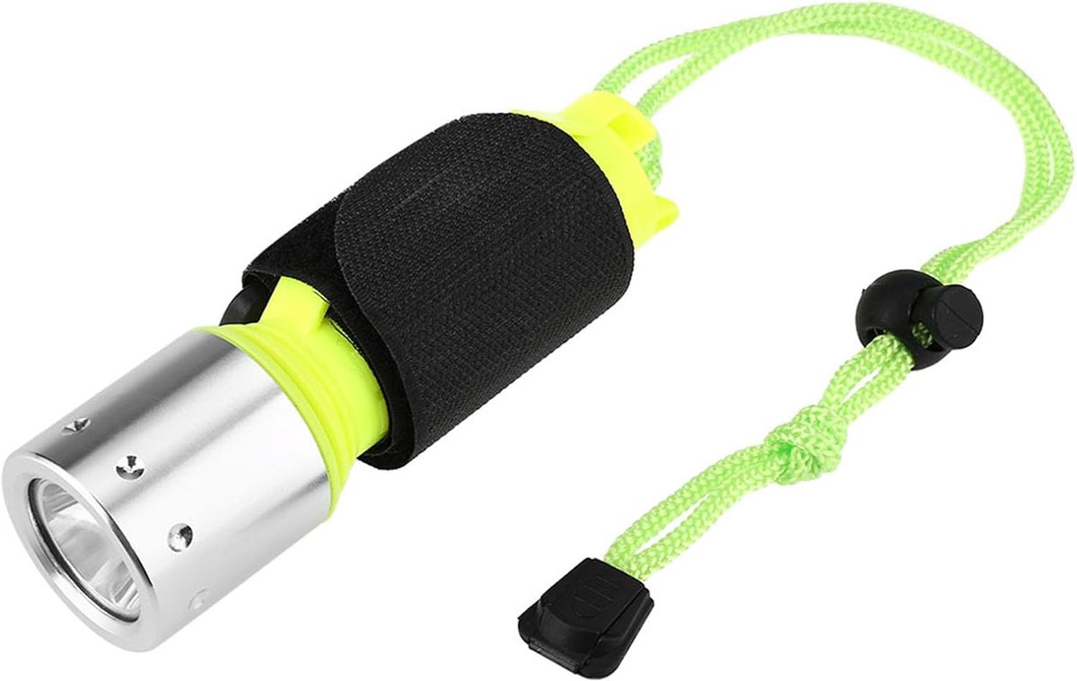 SnelShoppen - Oplaadbare Duiklamp - LED Duiklicht met 3 Modi - Waterdichte Onderwaterlamp voor Duiken, Zwemmen, Hiking, Kamperen, Vissen, 10.000 Uur L
