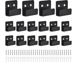 16 Pcs U Hooks with 32 Screws, Stainless Steel U Bracket, Heavy Duty Wall Hooks, Ceramic Tile Display Holder for - ShopVlot