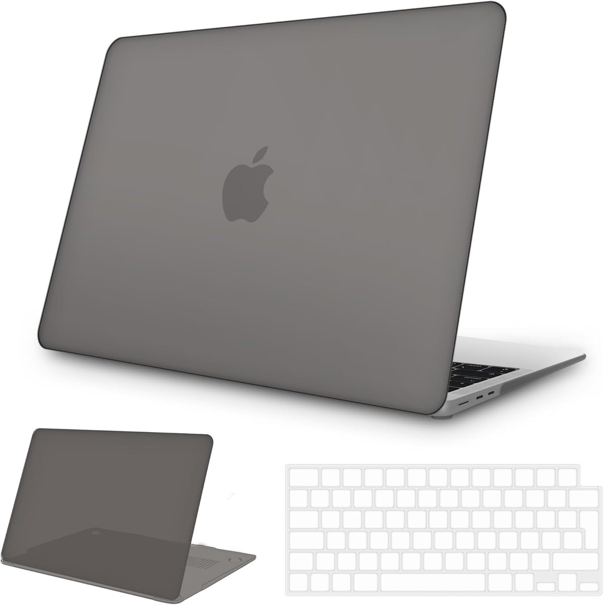SnelShoppen - Hard Plastic Case Geschikt voor MacBook Air 15 Inch 2026-2023 Model A3448 M5 A3241 M4 A3114 M3 A2941 M2, Ultradunne Beschermhoes in Grij