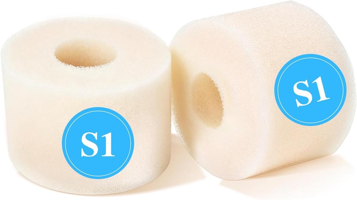 Filterpatroon - Beige - 10,8 x 7,3 x 4 cm - Herbruikbaar Schuimfilter voor Spa en Zwembad - Voor Effectieve Filtratie