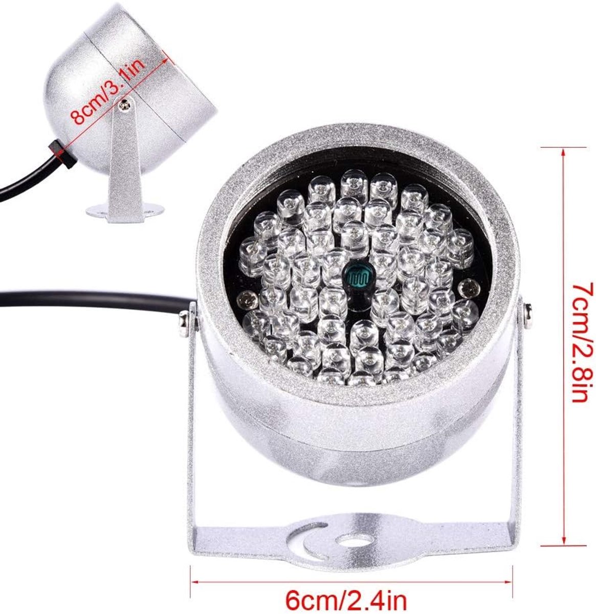 SnelShoppen - 48 LED IP Camera Waterproof Infraroodverlichting voor Nachtzicht voor CCTV Beveiligingscamera's, Toll Stations, Parkeren, Wegbewaking