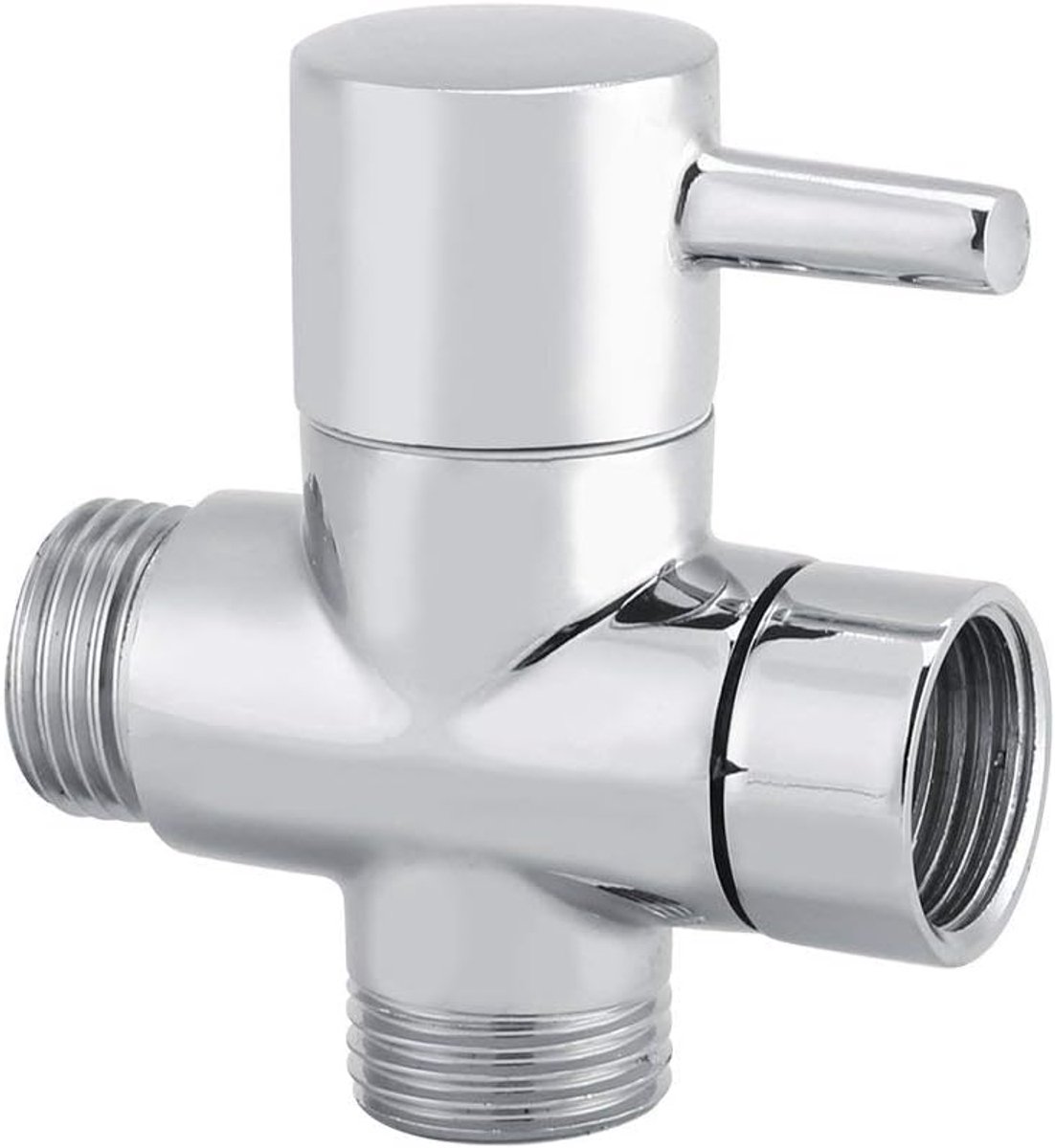 3-Weg T Afsluitklep Douche Toilet Bidet Spray Afleider - Chroom - Duurzaam materiaal - Geschikt voor handdouches - ShopVlot
