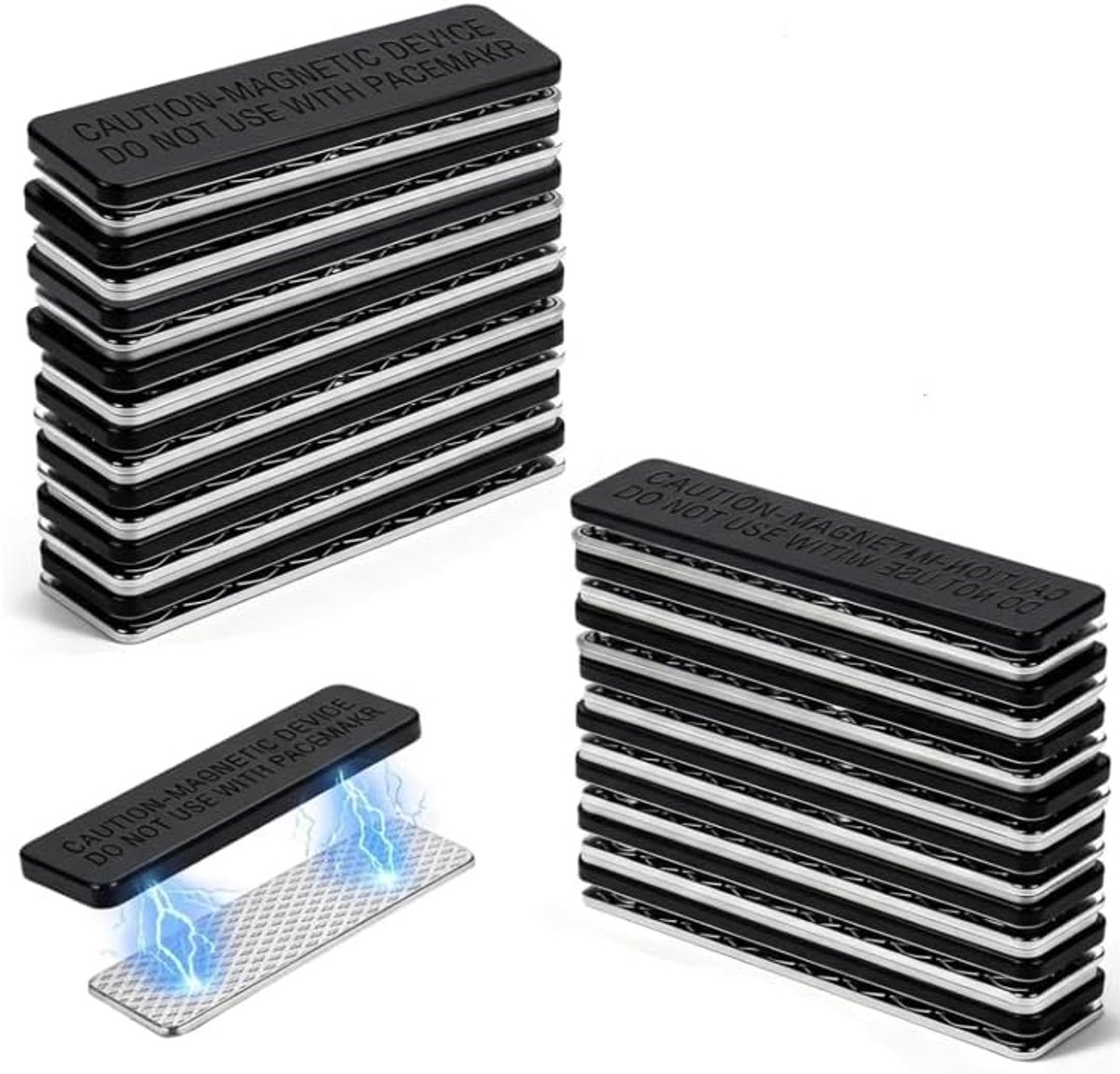 SnelShoppen - Magnetische Vlieengordijnclips - Zelfklevende Bevestigingsclips Zonder Boren - Herbruikbare Magneethouder Voor Insectengaas - 16 Stuks -