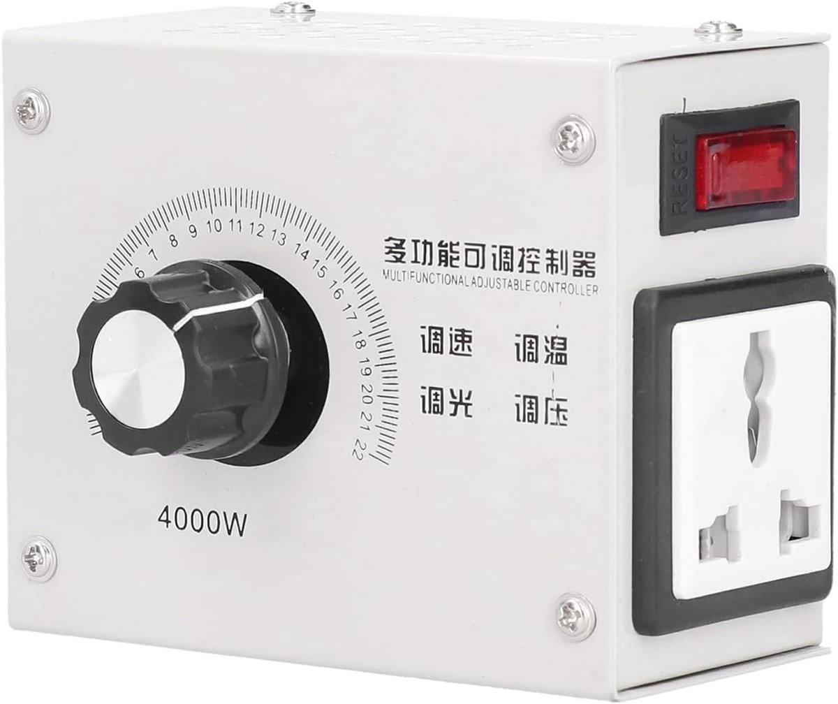 SnelShoppen - 4000W SCR Spanning Regulator Dimmer Hoogvermogen Elektronische Thyristor Controller Voltage Stabilizer AC110/220V (EU STEKKER)