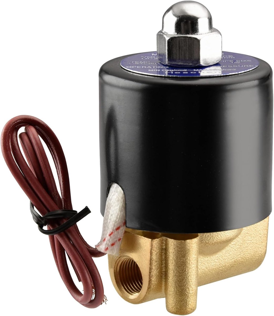 SnelShoppen - Elektrische Solenoïde Klep 1/8 Inch DC 24V Directe Actie Water Normaal Gesloten Vervangingsklep voor Tuin, Keuken en Industrieel Gebruik