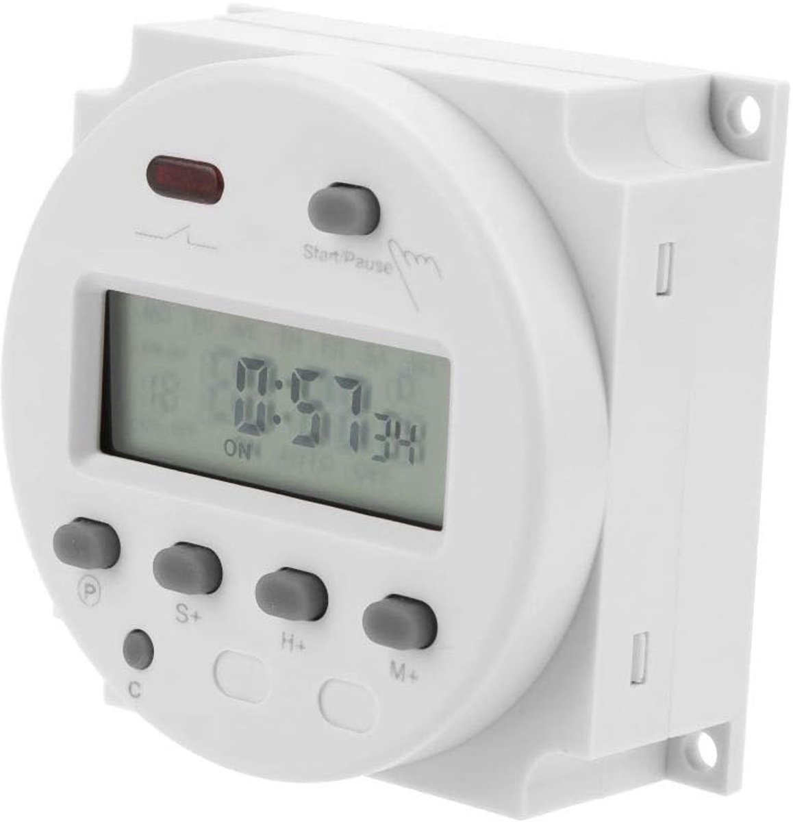 SnelShoppen - Digitale Timer Schakelaar 220V LCD Elektronische Timer Countdown Cyclus 1s - 29h voor Tuin, Keuken en Industrie