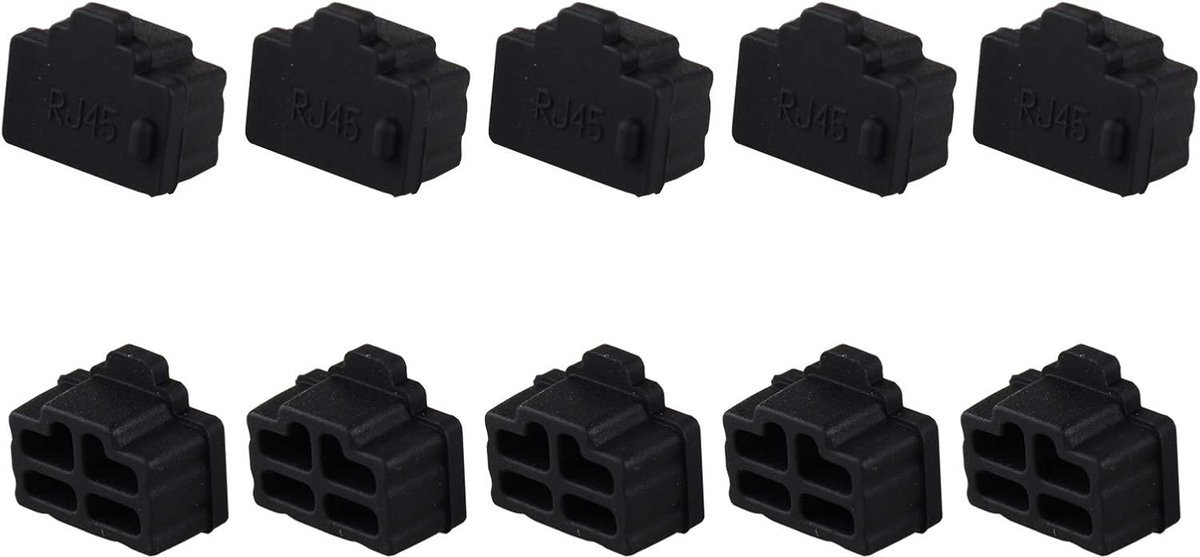 10Pcs Silicone Ethernet Hub Port RJ45 Anti Dust Cover Cap Protector Connector Plug Compatible with Computer TV Router - ShopVlot