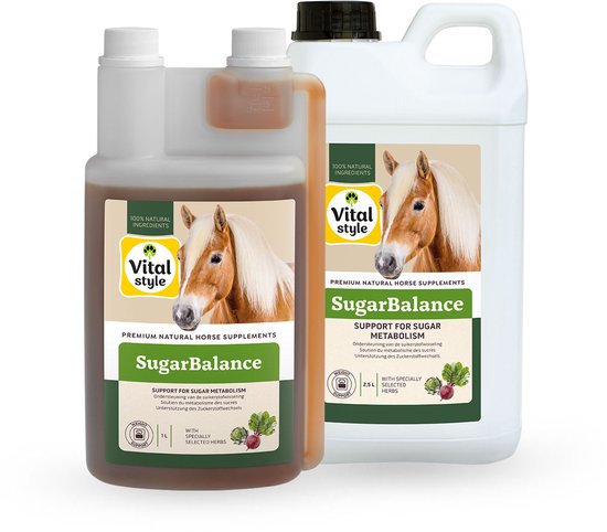 Vitalstyle SuikerBalans - VoordeelBundel - Paarden Supplement - Ondersteuning van de Suikerstofwisseling - 3,5 L
