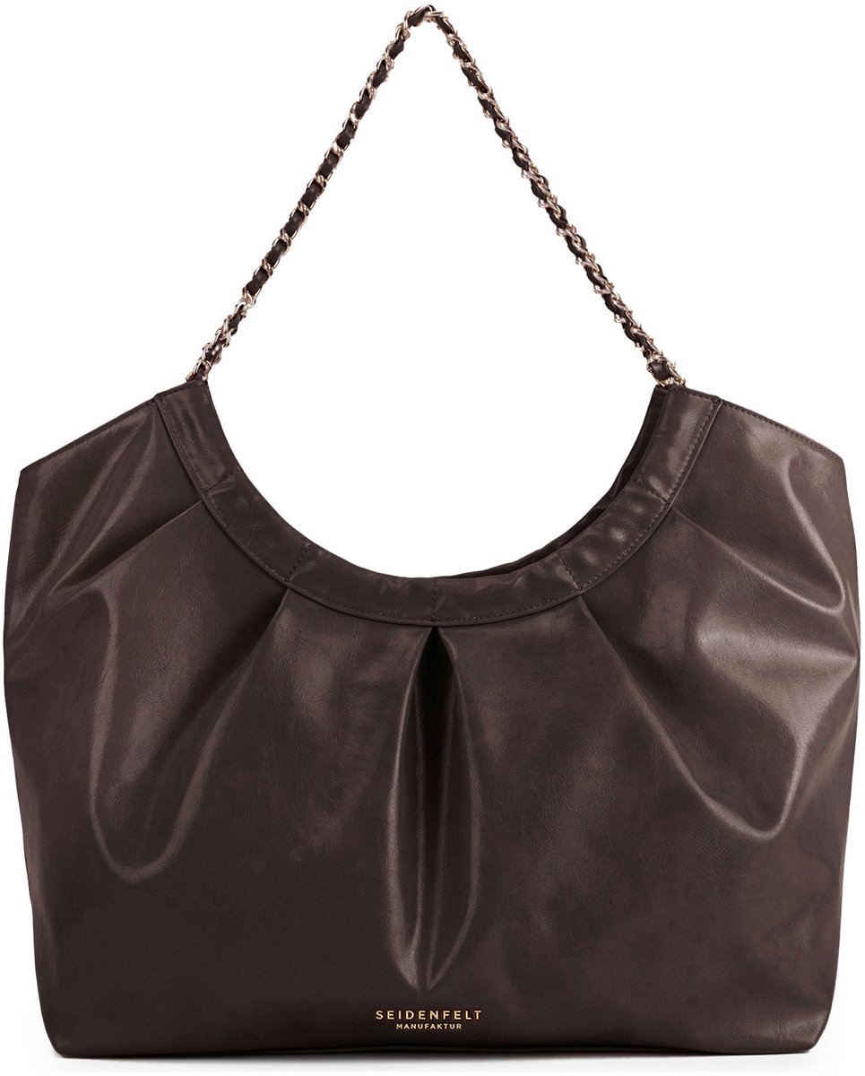 SEIDENFELT MANUFAKTUR shopper Loimaa Shopper Dark Brown donkerbruin