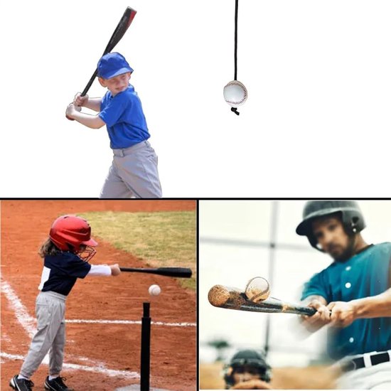 Honkbal Slagtrainer - Trainingsaccessoires Honkbal - Precisie Krachttraining - In Hoogte Verstelbaar - 3 Meter Touw - Niet gespecificeerd — afbeelding 3