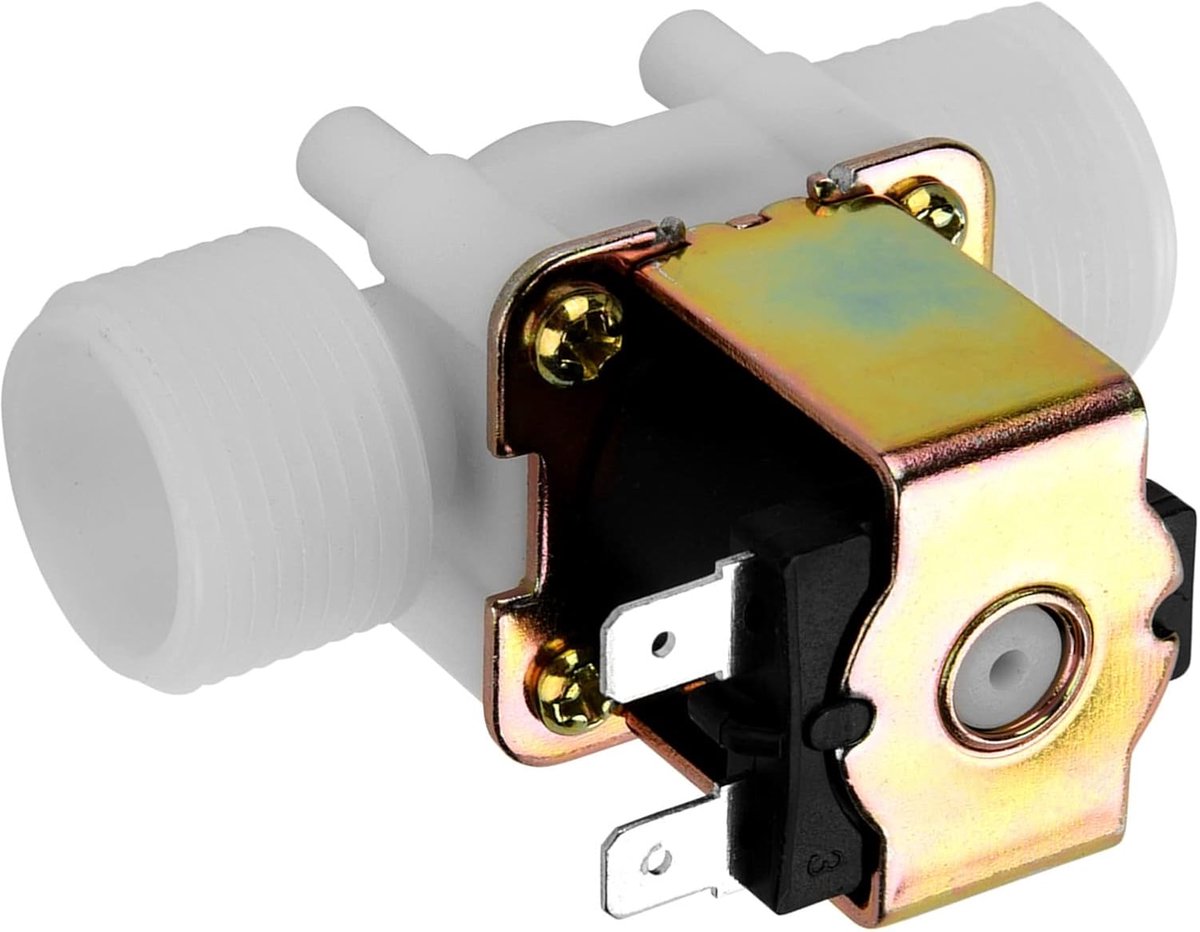 Elektrische Magneetklep - Waterinlaatklep - Automatische Watertoevoer - Normaal Gesloten N/C - DC 12V - Kunststof