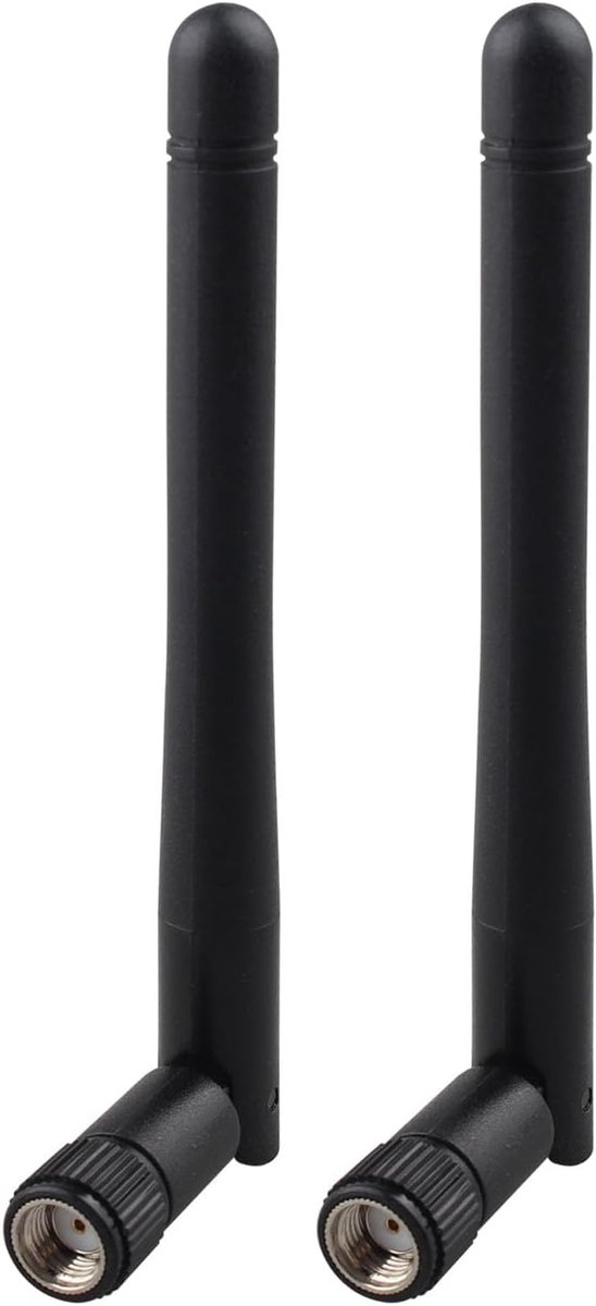 2Pcs Wifi Antenna Dual Band 2.4GHz 5GHz 5.8GHz 3dBi MIMO RP-SMA Male Omnidirectional for IP Security Camera Rear View - ShopVlot