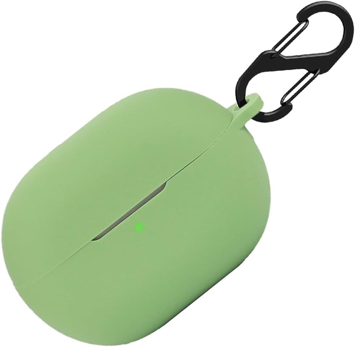 SnelShoppen - Silicone Hoes voor Xiaomi Redmi Buds 4 Pro, Schokbestendige Beschermhoes met Sleutelhanger (Groen)