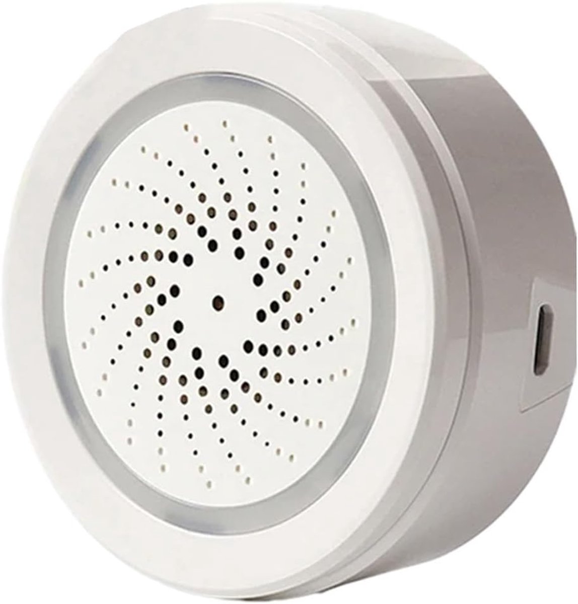 SnelShoppen - WiFi Sirene Alarm met Geluid en Licht, 100dB Voordelige Veiligheidssirenes met Temperatuur- en Vochtigheidssensor, Ideaal voor Thuis en