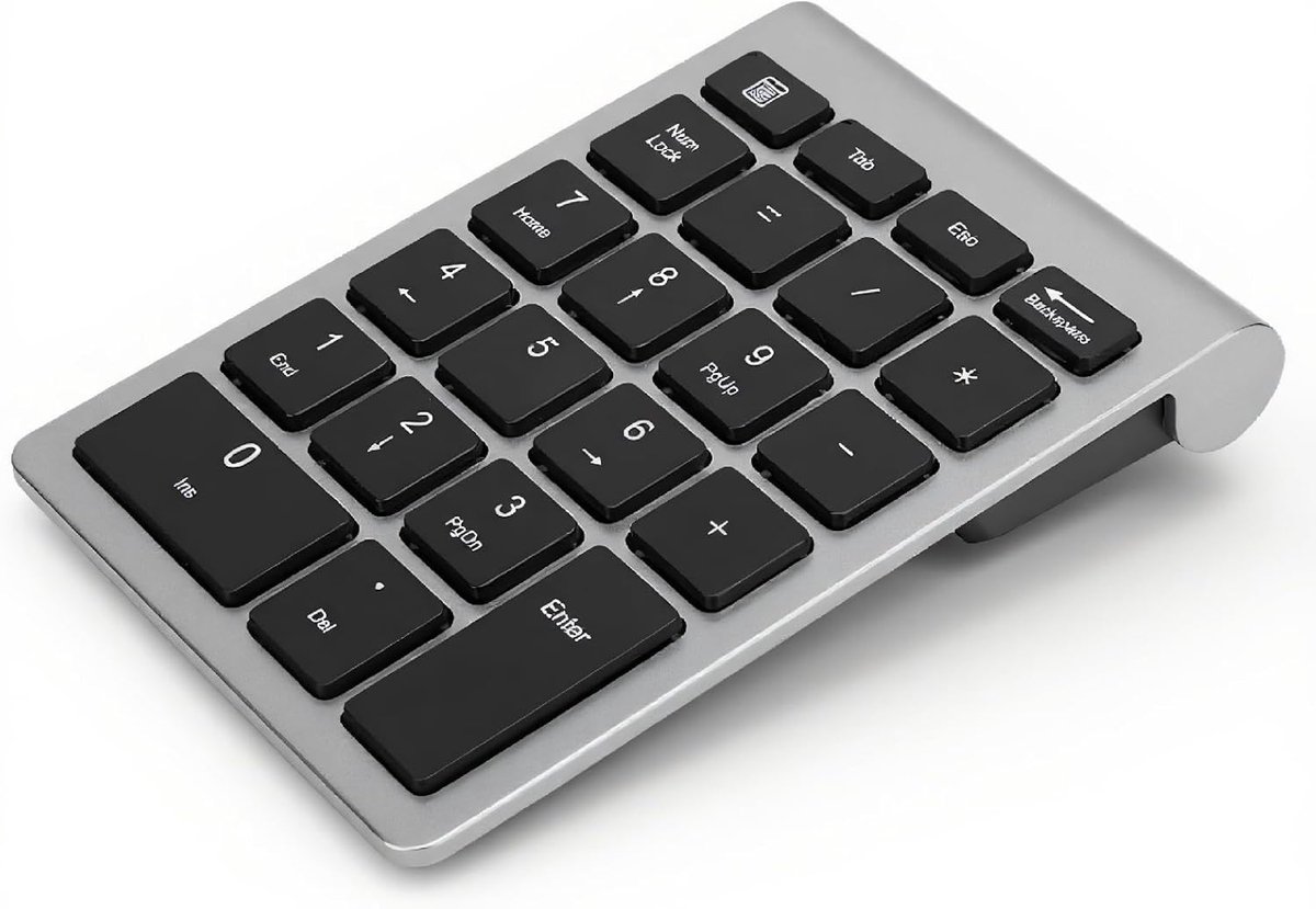 SnelShoppen - Draadloos Numeriek Toetsenbord voor Laptop - Teclado Numerico - Snelle Terugslag, Laag Vertraging, Schaarvoet Toetsen, Compatibel met PC
