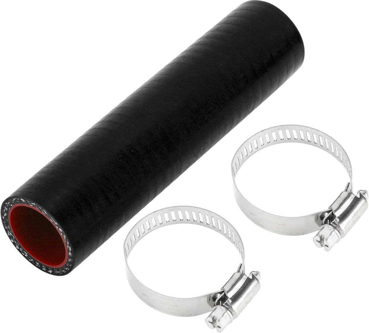 SnelShoppen - Siliconen Slang Koppeling 1.1" ID 150mm Lengte 0° 4-Laags 5mm Dikte Zwart Rood Voor Auto Turbo Intercooler Koeling