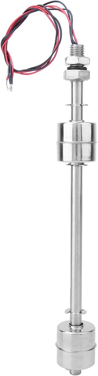 SnelShoppen - RVS Dubbele Baldrijver Waterpeil Controller Tank Zwembad Overloopalarm Controle voor Vloeistofniveau Monitoring (Drijvend Lichaam 200mm)