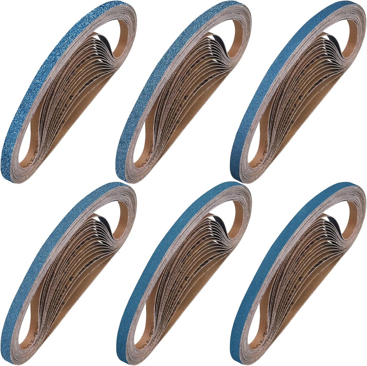 Sanding Belt 9 x 533 mm, 40 Pieces Sanding Belts 40/60/80/120/240/400 Grit for Polishing Metal, Wood - ShopVlot