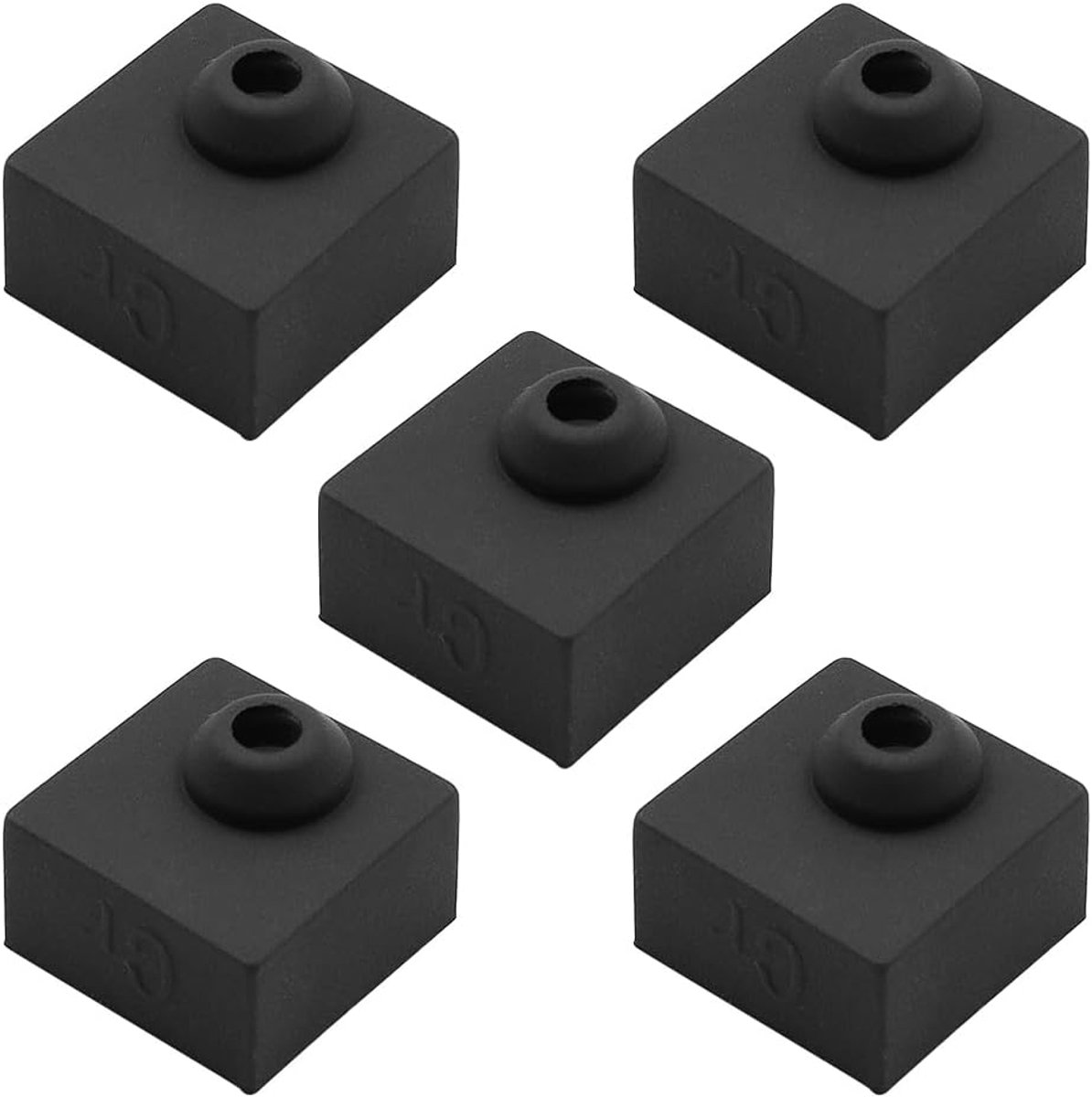 SnelShoppen - 5pcs 3D Printer Hotend Heater Block Cover Silicone Cover MK7/8/9 voor Ender 3/3 Pro/5 CR-10 10S S4 S5 Anet A8 - Hittebestendig, Non-Stic