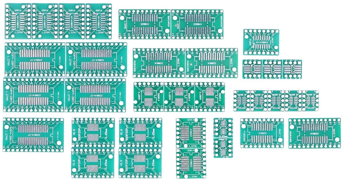 35pcs PCB Adapter Plate SMT to DIP Converter Prototype Plate for DIY Electronic Projects Circuit Board Kit - ShopVlot