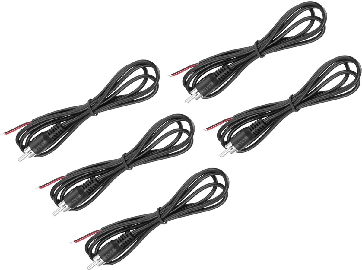 SnelShoppen - RCA Kabel Male naar Open Eind, 1m, Adapter voor Versterker, Ontvanger, Luidspreker, Noiseless, Koper, PVC, Geschikt voor TV, CD, DVD, Ho