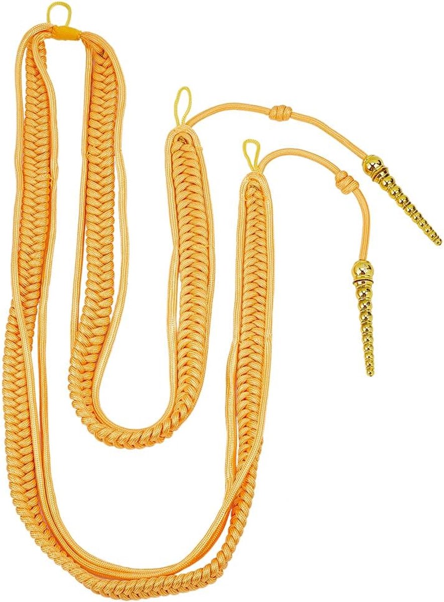 SnelShoppen - MAYJOYDIY Uniform Aiguillettes Touw Stage Optreden Schouder Aiguillette Kordes Traditionele Vlecht Schouder Badge Kord met Glanzend Hang