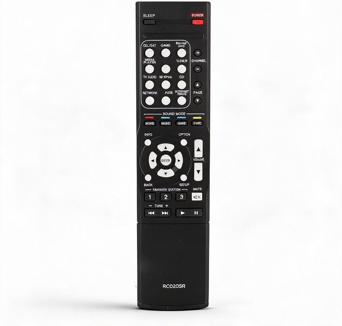 SnelShoppen - RC020SR Afstandsbediening Vervangende Afstandsbediening voor AV Receiver Geschikt voor MARANTZ NR1403 NR1504 NR1505 NR1502, Duurzaam ABS