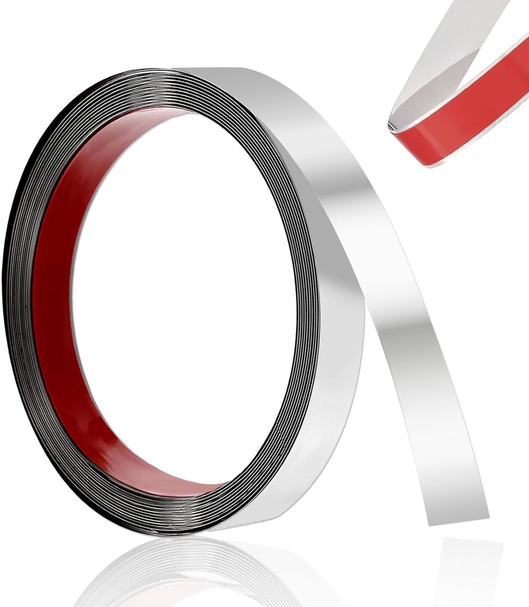 Wall Frame, Flexible Mouldings, Self-Adhesive, Stainless Steel Trim, Joint Tape, Metal Trim, 5 m x 2 cm, for Room - ShopVlot