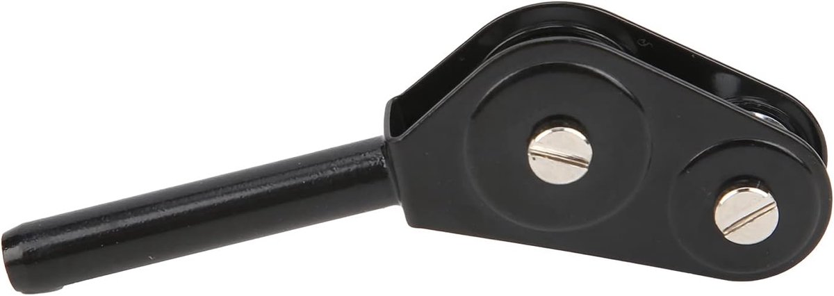 SnelShoppen - Double Pulley Ring Vissengeluiden Slechte Hengelrolkop Tips Roestvrij Staal Roller Hoofd Vissersgereedschap Lichtgewicht Zwart Volledige