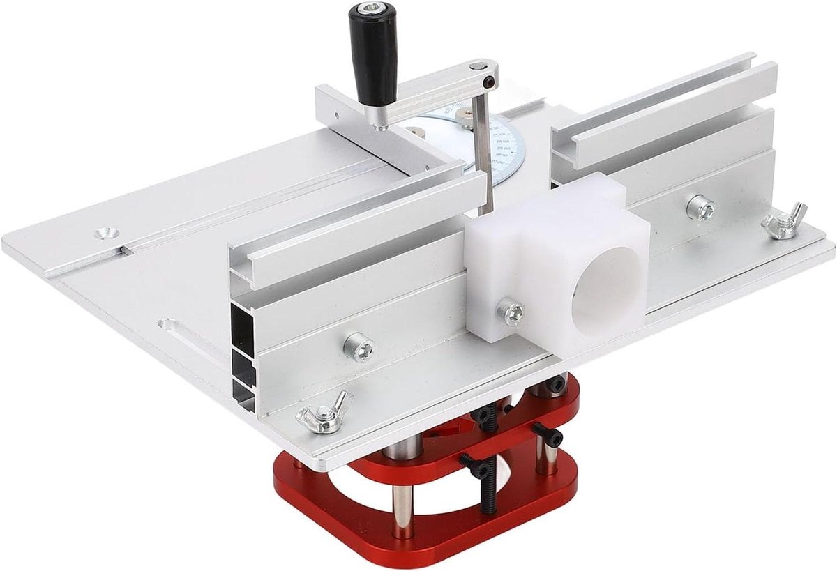 Router Lift - Bovenfrees Tafel - Houtbewerking Precisie - Universeel Ontwerp - 51 mm Hefbereik - Zilver