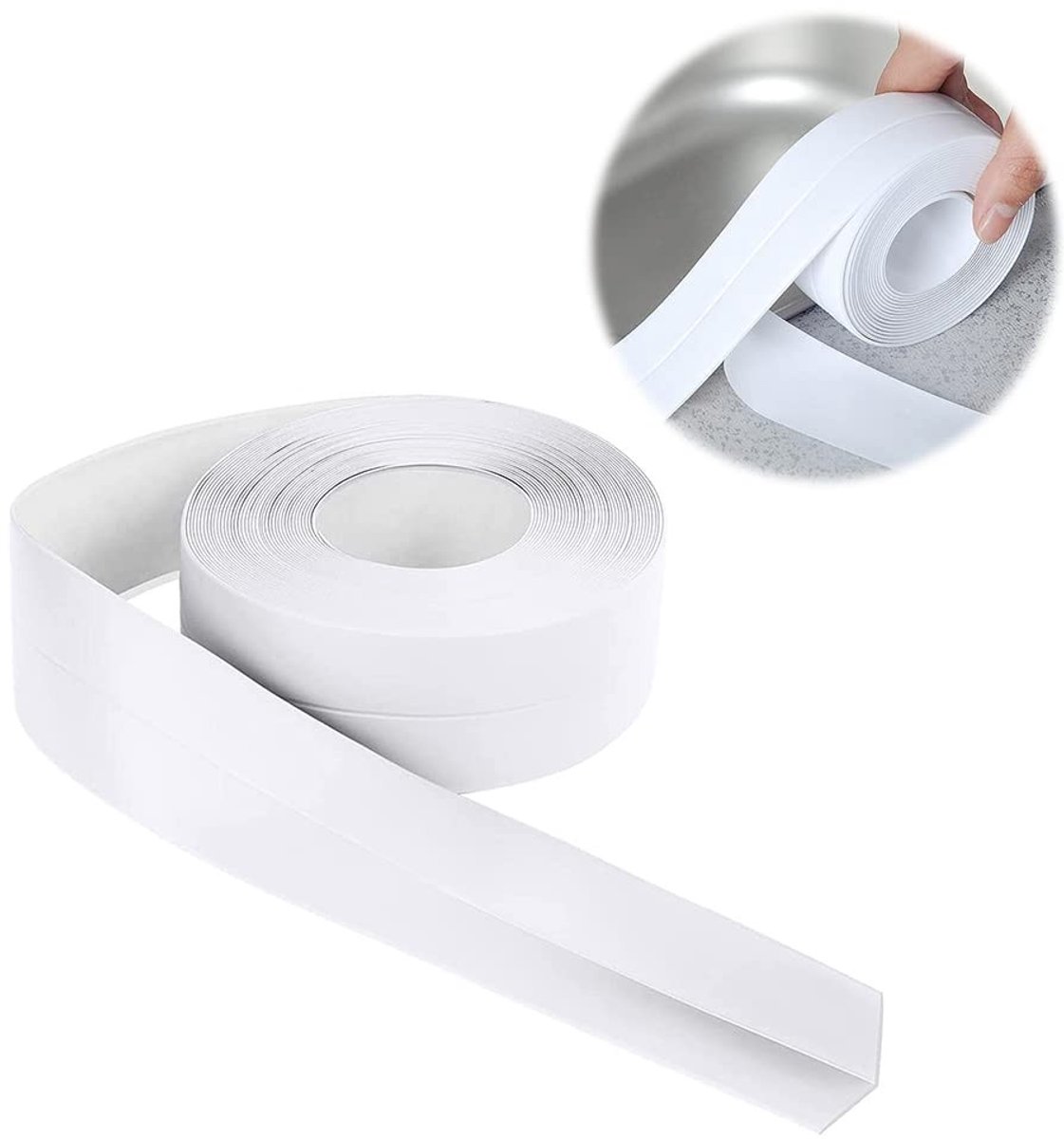 Dailygoods - Zelfklevende Zachte Plint 12 m - Flexibele Kniklijst voor Keuken en Badkamer