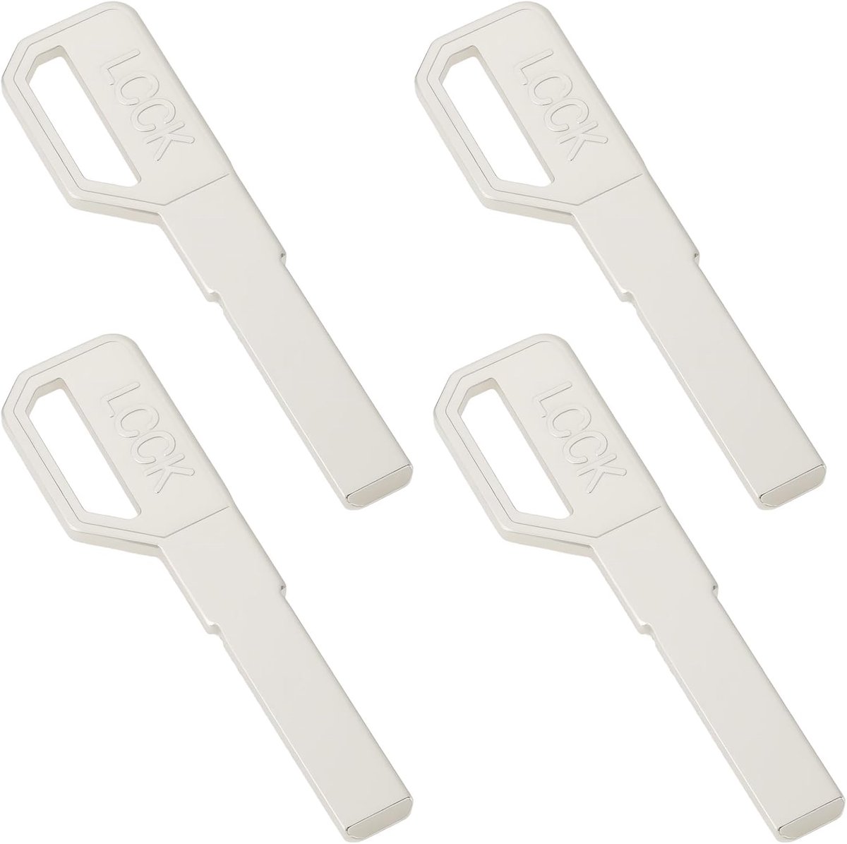 SnelShoppen - 4 Stuks Vingerafdruk Wachtwoord Sleutelblanks 7.8x2.25mm Geschikt voor Super D Architectuur Deursloten, Messing Materiaal, Universele Sl