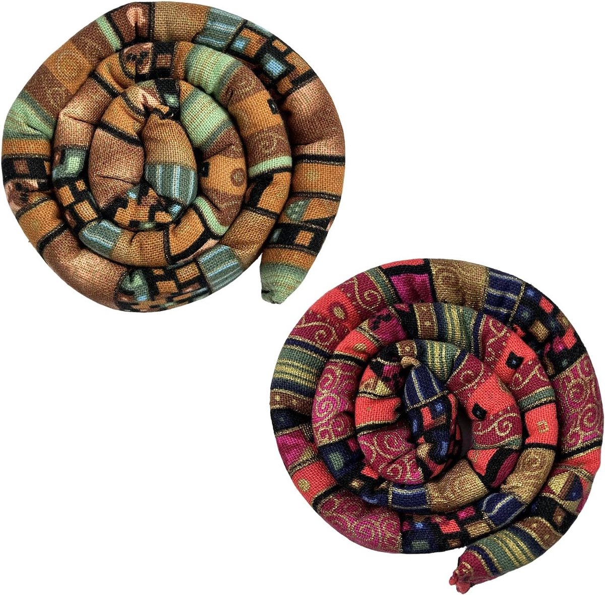 SnelShoppen - RIVIEVAL Spiral Lock Haar Elastiek - Dreadlock Accessoires - Buigbare Paardenstaart Houder voor Dik en Krullend Haar - 63cm - 2 Stuks -