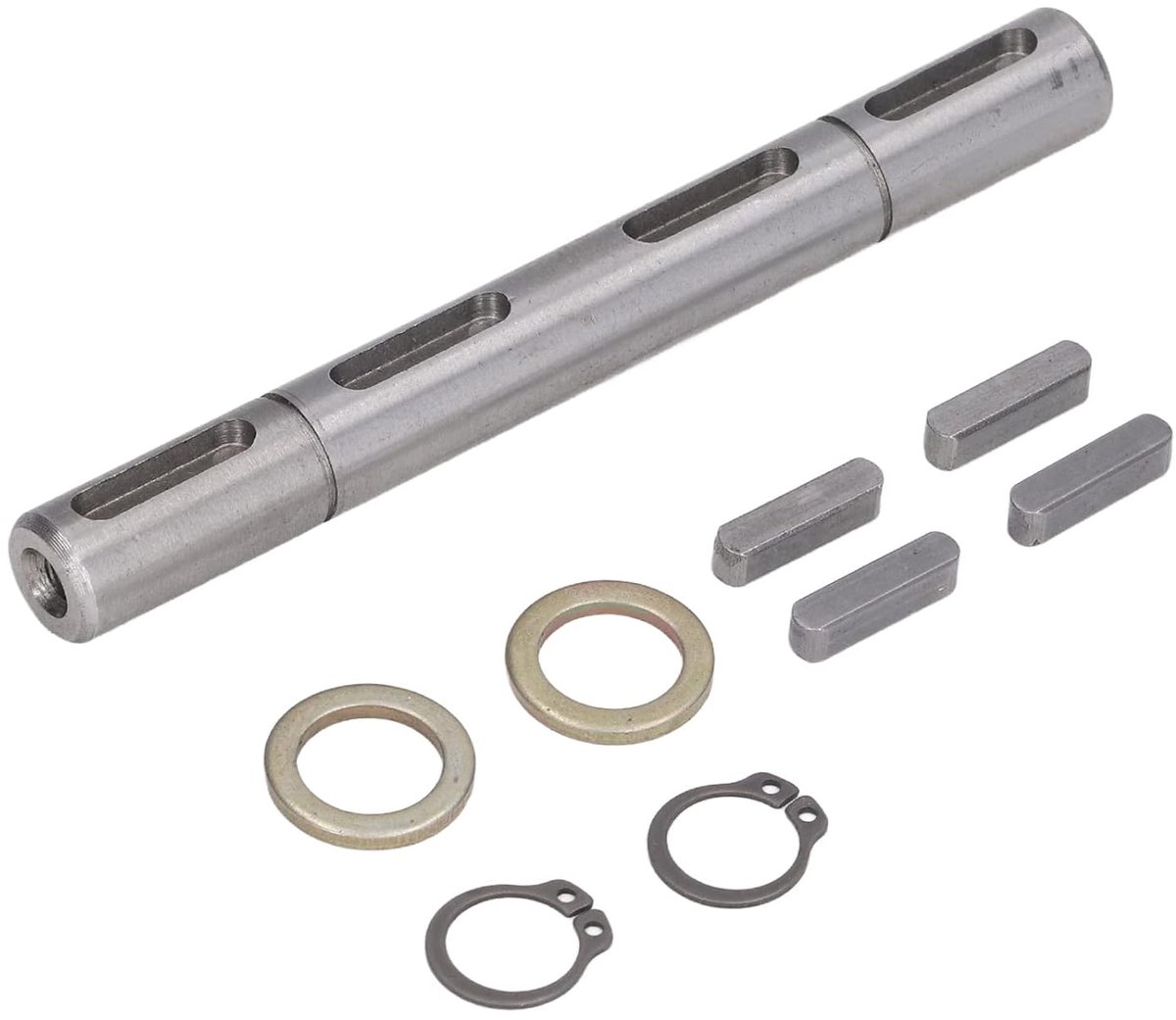 double output shaft for gear reducer, durable 14mm diameter alloy steel double shaft transmission replacement part for - ShopVlot