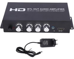 SnelShoppen - M045 Stereo Versterker - 2 Kanaals Geluidsontvanger Bluetooth HiFi Stereo Vermogen Versterker met HDMI, AUX Ingang voor Thuis Computer -