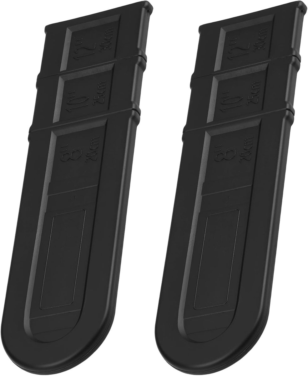 SnelShoppen - 2 Stuks Kettingzaag Ketting Beschermende Bar Cover voor 8, 10, 12 Inch Geleidingsplaten - Lichtgewicht Kunststof - 30,8 x 8,9 cm - Duurz
