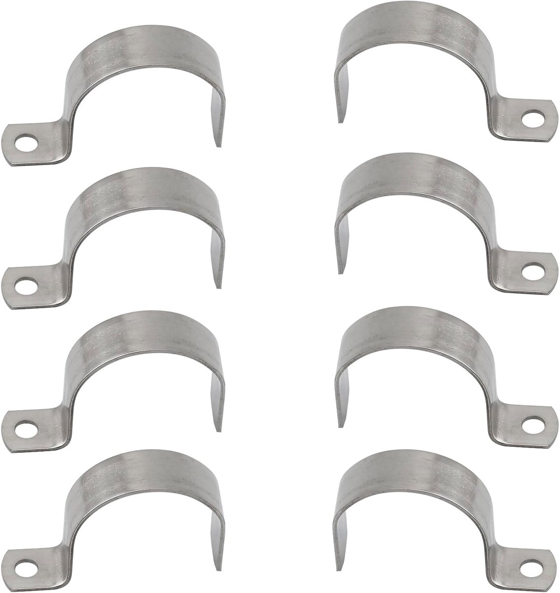 SnelShoppen - 304 RVS Buisbeugels Ø 42mm U-vormige Klemmen (Pack van 8) voor Pijpen en Kabels, Corrosiebestendig en Stevig, Ideaal voor Tuin, Garage e