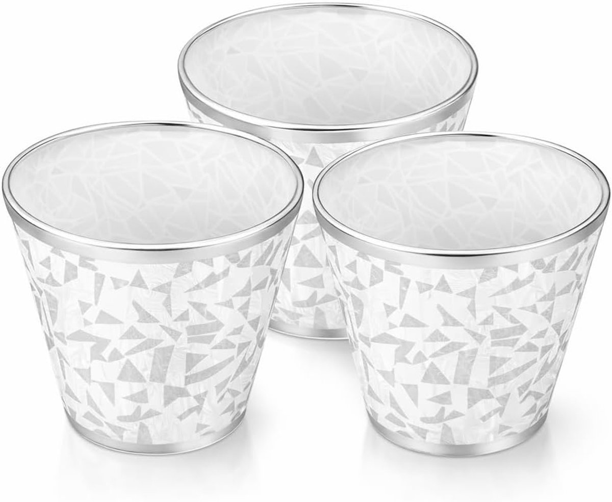 SnelShoppen - 3Pcs Stijlvolle Lampenkappen Klem/ Houder voor E14 Kaarslampen - Modern Design, Hooglichttransmissie, Stabiele IJzeren Klem, Perfect voo