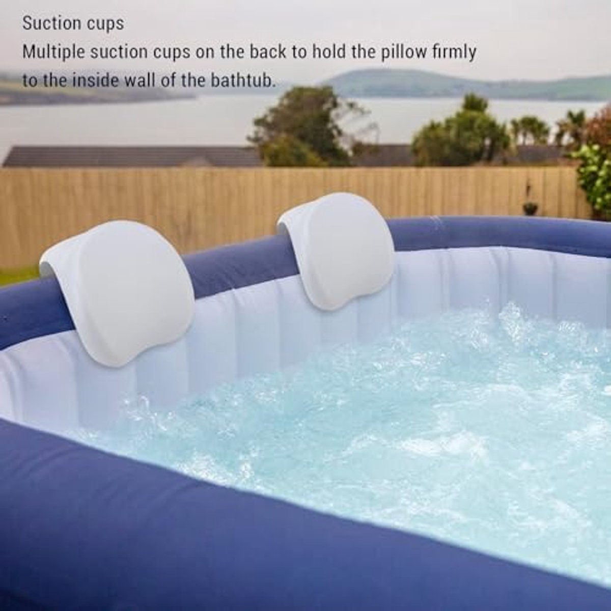 SnelShoppen - Badkussen voor Bad, Badkuip Kussen met Zuignappen Waterdicht Comfortabel Hoofdsteun voor Spa Ontspanning Thuis Badkamer Essentials