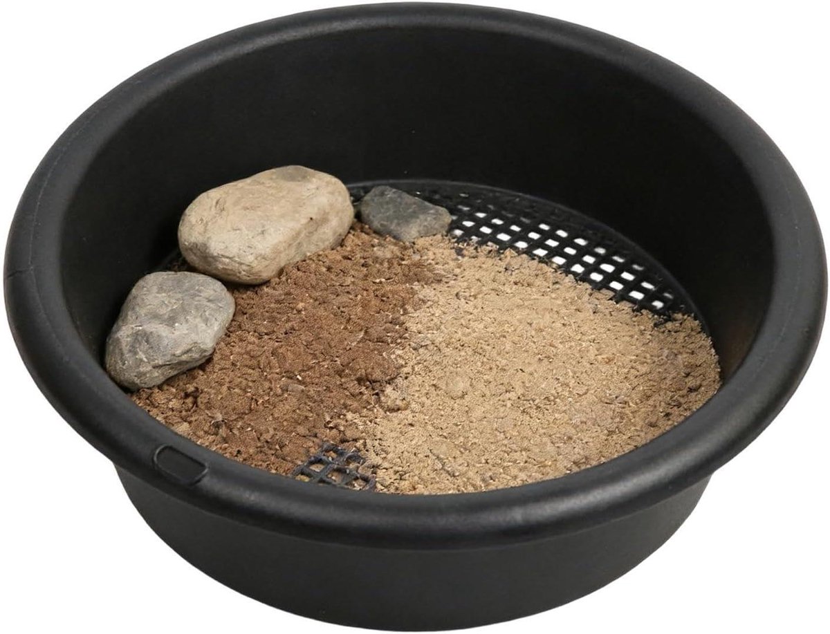 Zeefpan Precisie - Stapelbare Zeef - Tuinaarde Zeven - Duurzaam Maasontwerp - 31 cm Rond - Zwart