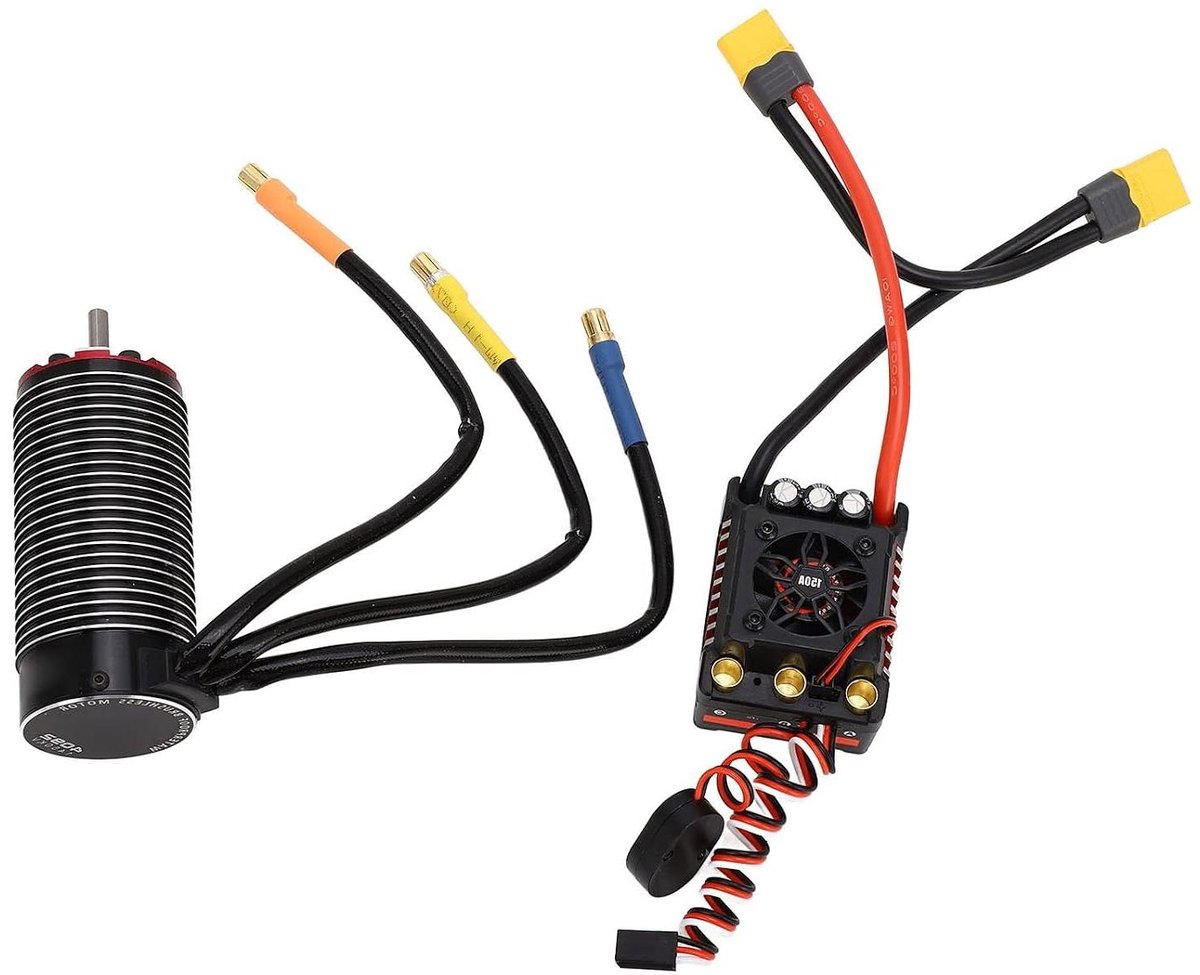 Borstelloze Motor ESC Combo - RC Motor Systeem - RC Auto Racen - Waterdicht Ontwerp - 1/7 en 1/8 Schaal