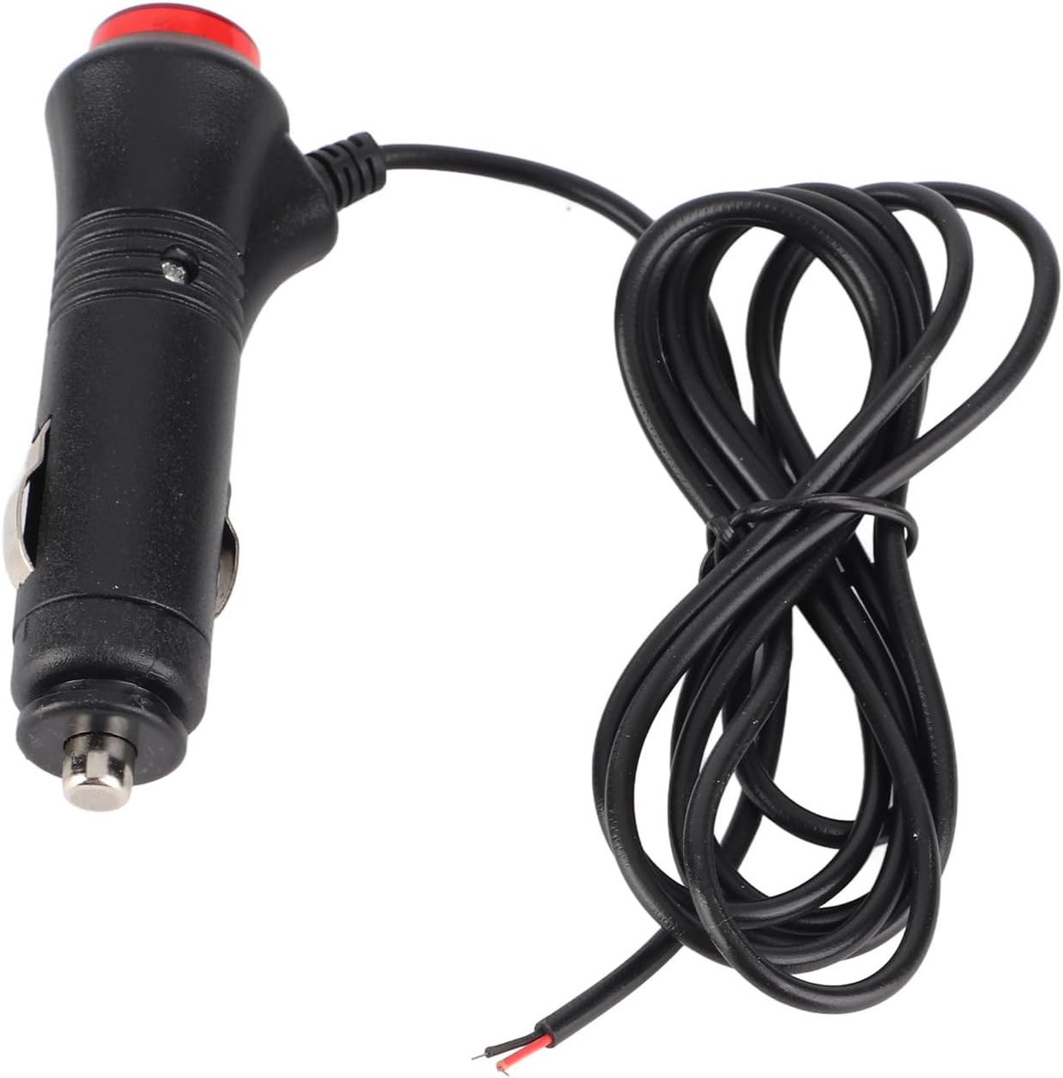 SnelShoppen - Autostekker 12V 24V met Schakelknop, 1.5M Kabel, Overload Bescherming voor Autobekabeling en Elektrische Apparaten