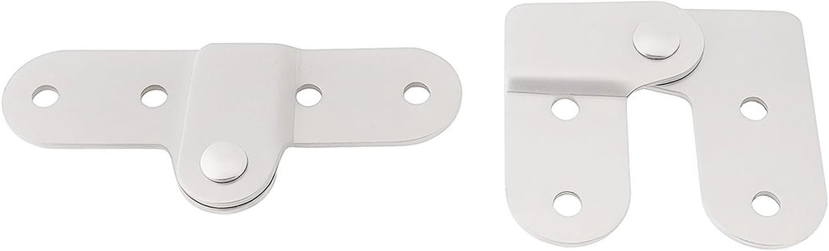 SnelShoppen - 2x 180° Zware Vouwscharnieren 75x33mm Voor Ladder, Vouwtafel, Meubels - Stevige Materialen, Ruimtebesparend, Ideaal Voor Tuin, Camping,