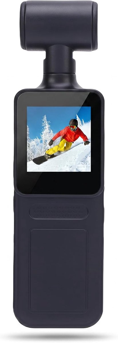 SnelShoppen - 4K Actiecamera, 40MP WiFi Handheld Camera met 180° Draaiende Lens, App Controle, 1.3 Inch Display, Geschikt voor Buitenactiviteiten, Rei