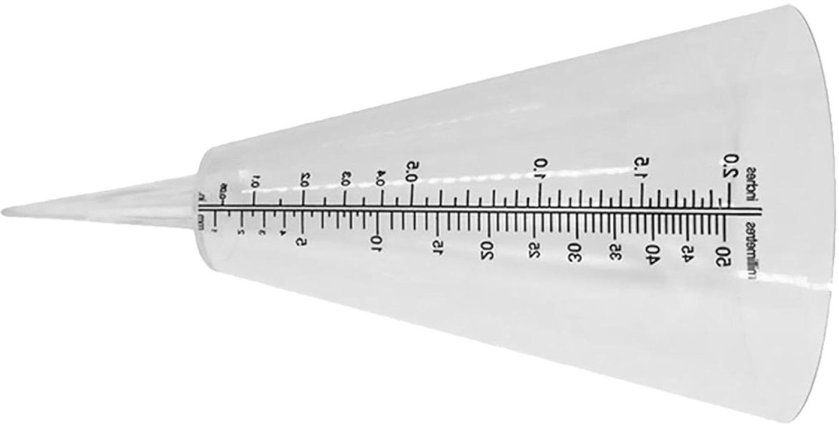 Regenmeter Kunststof - Neerslagmeter Maatbeker - Tuin Meten - Stevige Constructie - 20.5 cm - Transparant
